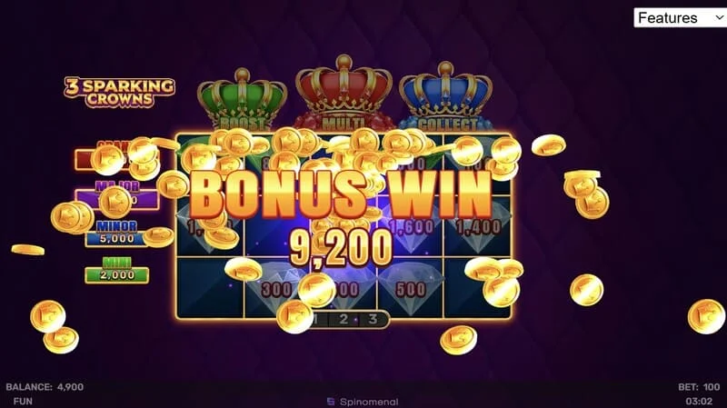 3 Sparking Crowns бонус добивка